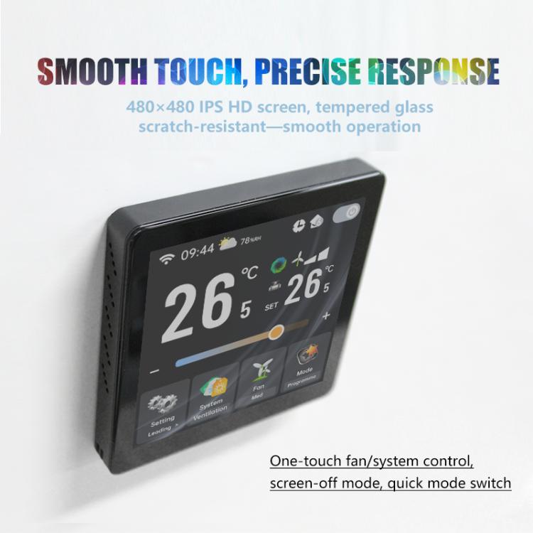 4 inch Screen Smart Room Thermostat, BAC-2005AL Two Channel, BAC-2005EL Four Channel, BAC-2005ALW Two Channel WiFi, BAC-2005ELW Four Channel WiFi
