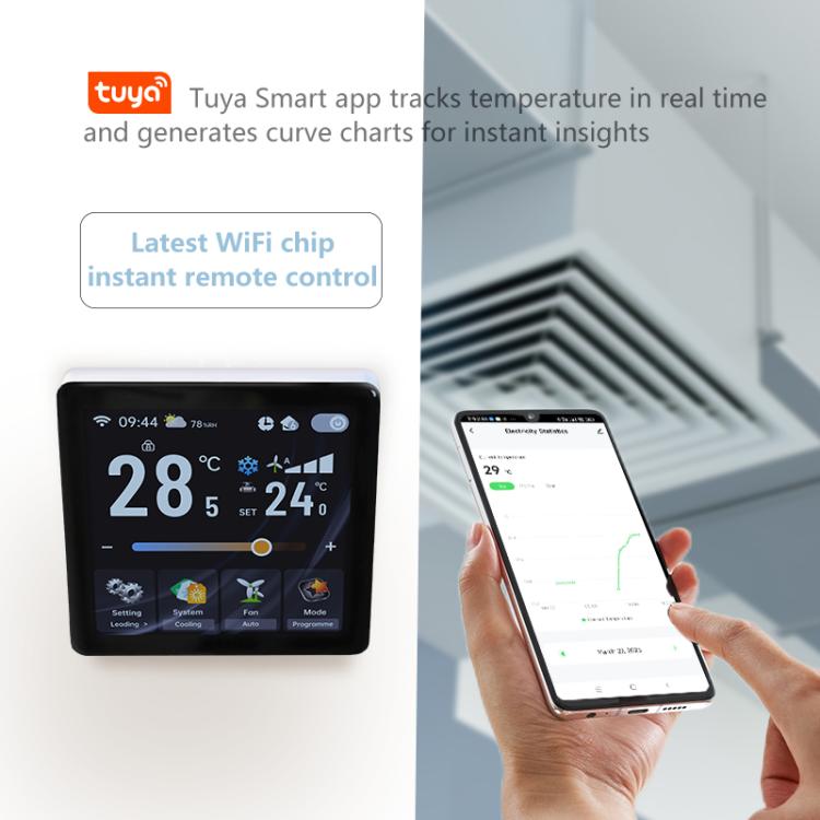 4 inch Screen Smart Room Thermostat, BAC-2005AL Two Channel, BAC-2005EL Four Channel, BAC-2005ALW Two Channel WiFi, BAC-2005ELW Four Channel WiFi