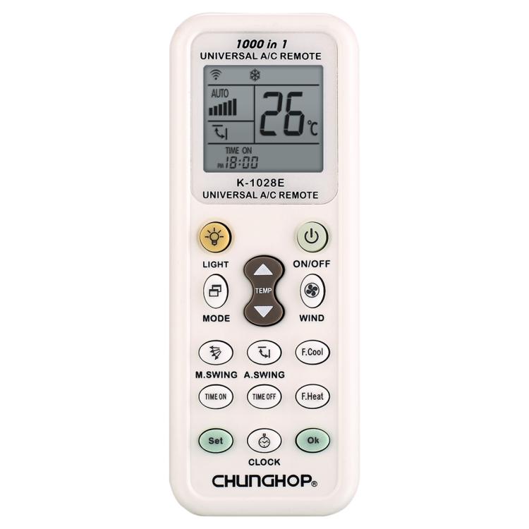 CHUNGHOP K-1028E Universal Air Conditioner Remote Control with Torch, K-1028E