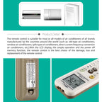 CHUNGHOP K-1028E Universal Air Conditioner Remote Control with Torch, K-1028E