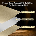3D Printing Build Plate 184mm For Bambu Lab A1 mini Printer, Gold / Double-Textured PEI, Black / Double-Textured PEI, PEI Coating + PEO Film, PEI Coating + PET Film, PEI Coating + PEY Film, PEI Coating + PEI Film
