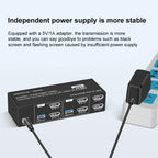 FJGEAR FJ-8K202DP 8K 60Hz DP USB3.0 Monitor KVM Switch, FJ-8K202DP, US Plug, FJ-8K202DP, EU Plug, FJ-8K202DP, UK Plug