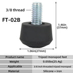 BEXIN FT-02B 3/8 Screw Rubber Feet Pads Tripod Anti-Slip Foot Pad, FT-02B
