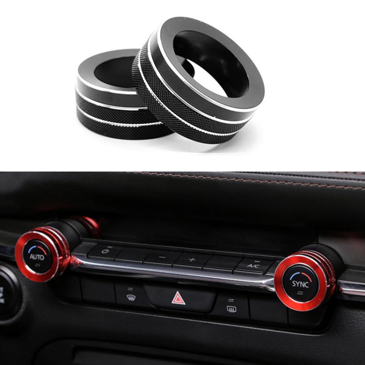 2pcs Multimedia / Central Control Knob Metal Decorative Ring, For Mazda Axela CX-30 2020-2022