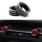 2pcs Multimedia / Central Control Knob Metal Decorative Ring, For Mazda Axela CX-30 2020-2022