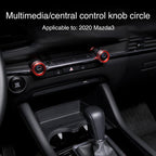 2pcs Multimedia / Central Control Knob Metal Decorative Ring, For Mazda Axela CX-30 2020-2022