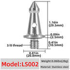 BEXIN LS002 Stainless Steel Tripod Spikes with 3/8 Screw for DSLR Tripods and Monopods, LS002