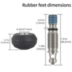 BEXIN FT-13 3/8 Screw Rubber Feet Pads Tripod Anti-Slip Foot Pad, FT-13