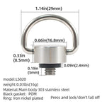 BEXIN LS020 Quick Release Plate Screws 1/4 inch C-Ring Adapter Mount Screws, LS020
