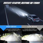 2pcs/Pack 50W 6000LM 6000K Car Double Copper Tube LED Headlight Bulb, 9005, 9006, H1, H4, H7, H11