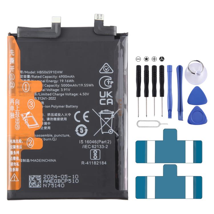 Battery Replacement, For Honor 90 GT MAG-AN00 HB506591EHW 5000mAh, For Honor 100 Pro MAA-AN10 HB506591EHW 5000mAh, For Honor 100 MAA-AN00 HB506591EHW 5000mAh, For Honor Magic5 PGT-AN00 HB496789EHW 5100mAh, For Honor Magic4 / 4 Pro HB586680EFW 4500mAh  ...