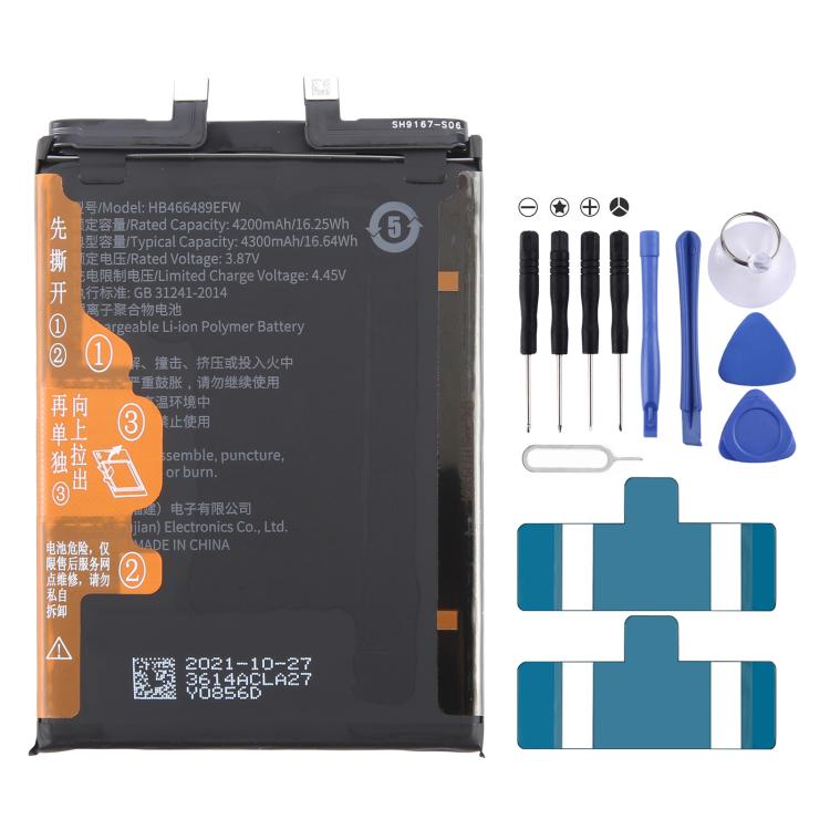 Battery Replacement, For Honor 90 GT MAG-AN00 HB506591EHW 5000mAh, For Honor 100 Pro MAA-AN10 HB506591EHW 5000mAh, For Honor 100 MAA-AN00 HB506591EHW 5000mAh, For Honor Magic5 PGT-AN00 HB496789EHW 5100mAh, For Honor Magic4 / 4 Pro HB586680EFW 4500mAh  ...