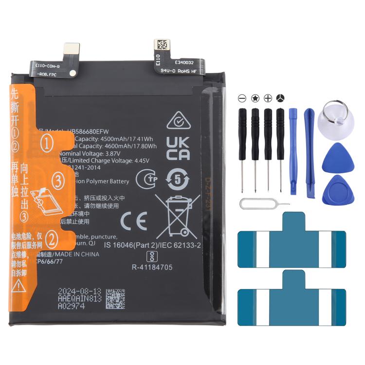 Battery Replacement, For Honor 90 GT MAG-AN00 HB506591EHW 5000mAh, For Honor 100 Pro MAA-AN10 HB506591EHW 5000mAh, For Honor 100 MAA-AN00 HB506591EHW 5000mAh, For Honor Magic5 PGT-AN00 HB496789EHW 5100mAh, For Honor Magic4 / 4 Pro HB586680EFW 4500mAh  ...