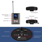 XTUGA  A1 UHF Wireless Headset Lavalier Microphone System with Bodypack Transmitter, A1