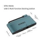 Onten 6 in 1 USB-C Multi-function Docking Station, HDTV+VGA+RJ45 Gigabit +USB-C Data +USB-C PD 3.0+USB 3.0, 9503S