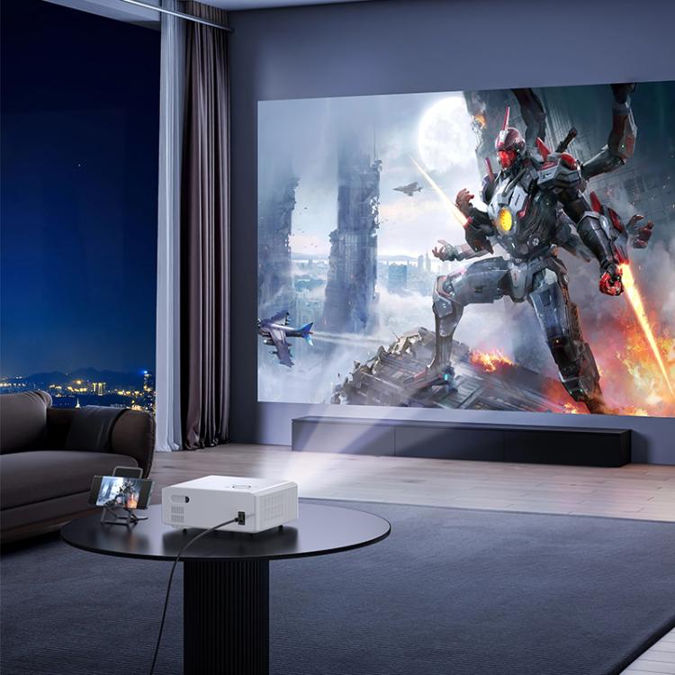 hoco DT3 1920x1080P 370ANSI Smart Electric Focus Projector Android Version, US Plug