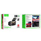 hoco DV12 2K 3.69 inch IPS Screen Display GPS Driving Recorder with Rear Camera, DV12