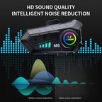 SOMAN Motorcycle Helmet Bluetooth Headset Stereo Voice Microphone, M6-Hard Mic, M6-Soft Mic