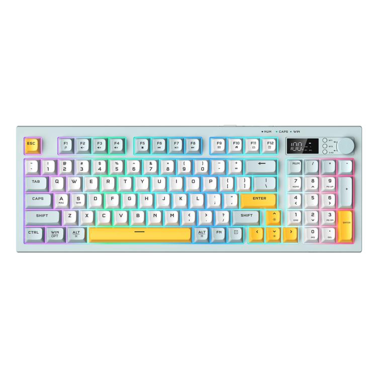 ONIKUMA G80 Bluetooth 2.4G Wired Silent Silver Membrane Keyboard
