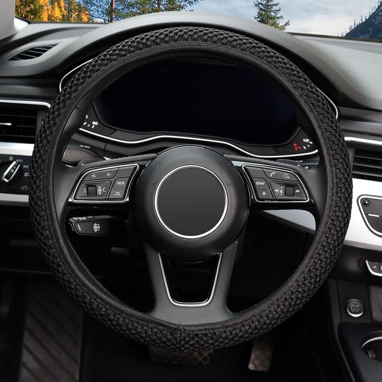Breathable Mesh Elastic Car Universal Anti-skid Steering Wheel Cover, Diameter: 38cm