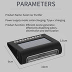 Solar Energy Car Air Purifier with Number Plate, Solar Energy Air Purifier