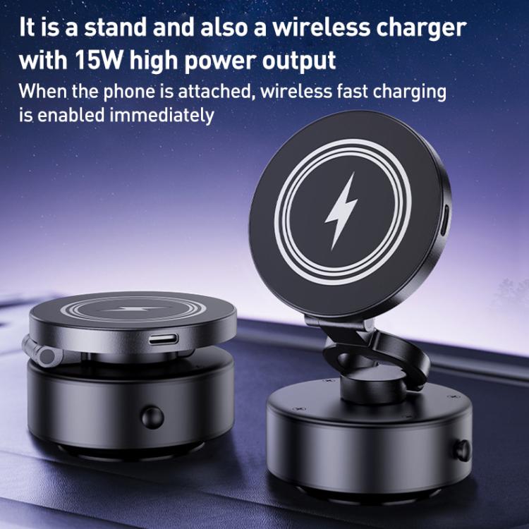 D1 15W Electric Vacuum Adsorption Car Wireless Charging Phone Holder