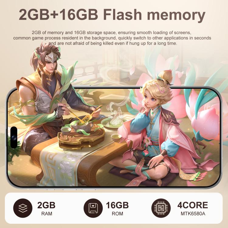 C16 Pro Max / A88-B, 2GB+16GB, 6.58 inch Android 8.1 MTK6580A Quad Core, Network: 3G, Dual SIM, EU Plug, US Plug, UK Plug, AU Plug