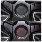 For Tesla Model 3 / Y 4pcs/Set Carbon Fiber Car Wheel Hub Decoration Ring, Car Wheel Hub