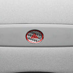 For Tesla Model 3 2023- Carbon Fiber Car Emergency Light Button with Label Decorative Sticker, Car Emergency Light Button, Car Emergency Light Button with Label