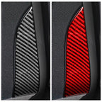 For Tesla Model 3 2023- 2pcs/Set Carbon Fiber Car Interior Door A-Pillar Decorative Sticker, Car Interior Door A-Pillar
