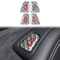 For Tesla Model 3 2019-2023 / Y 2019-2024 4pcs/Set Carbon Fiber Car Door Switch Decorative Sticker with Label, For Tesla Model 3 2019-2023 / Y 2019-2024 Car Door Switch