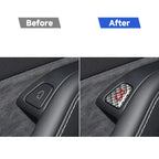 For Tesla Model 3 2019-2023 / Y 2019-2024 4pcs/Set Carbon Fiber Car Door Switch Decorative Sticker with Label, For Tesla Model 3 2019-2023 / Y 2019-2024 Car Door Switch