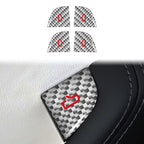 For Tesla Model 3 New Edition 2023+ 4pcs/Set Carbon Fiber Car Door Switch Decorative Sticker with Label, For Tesla Model 3 New Edition 2023+ Car Door Switch