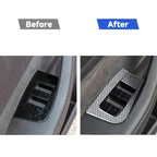 For Tesla Model 3 2017-2022 / Y 2020-2024 6pcs/Set Carbon Fiber Car Window Lift Panel Decorative Sticker, Car Window Lift Panel, Left Drive, Car Window Lift Panel, Right Drive