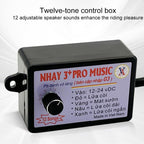 12V / 24V Universal Car Horn Controller 12 Sound Effects Sound Control Speaker, 12 Sound