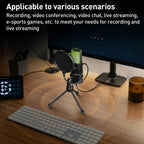 Yanmai SF-777R RGB Light Desktop Noise Reduction Microphone with Anti-spray Net, SF-777R
