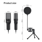 Yanmai SF-777R RGB Light Desktop Noise Reduction Microphone with Anti-spray Net, SF-777R
