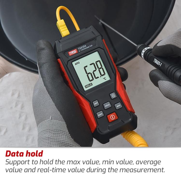 TRSI TA610A Industrial Handheld K-Type Thermocouple Thermometer, Single Channel, without Ambient Temperature, TA610A