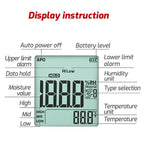 TASI TA661B Wood Moisture Meter Quickly Measure Moisture Content Tester Temperature Humidity Detector, TA661B