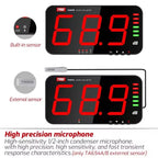 TRSI TA654B Large Screen Wall-mounted Noise Meter Decibel Detector Device, TA654B