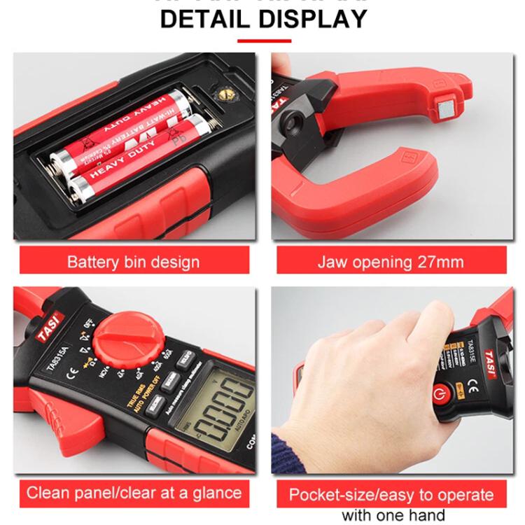 TRSI TA8315A Clamp Meter High Accuracy AC DC Voltage Ammeter, TA8315A