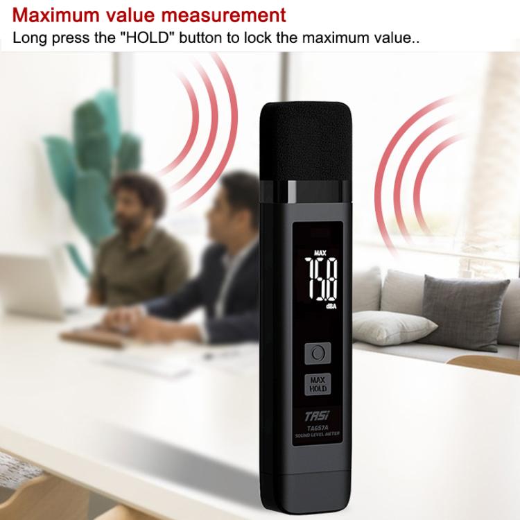 TRSI TA657A Rechargeable Noise Meter Decibel Detector Device, TA657A