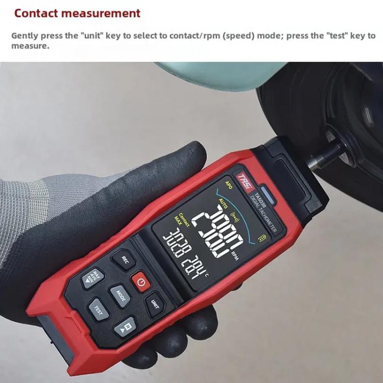 Portable Measuring Speed Meter Digital Display Laser Tachometer, TASI Non-contact, TASI Contact, TASI Contact and Non-contact Dual Use