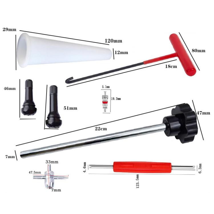 23pcs / Set Car Tire Repair Tool Valve Installation Tool Set, 23pcs / Set