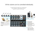 TEYUN Q48 8-Channels Microphone Audio Mixer, Q48