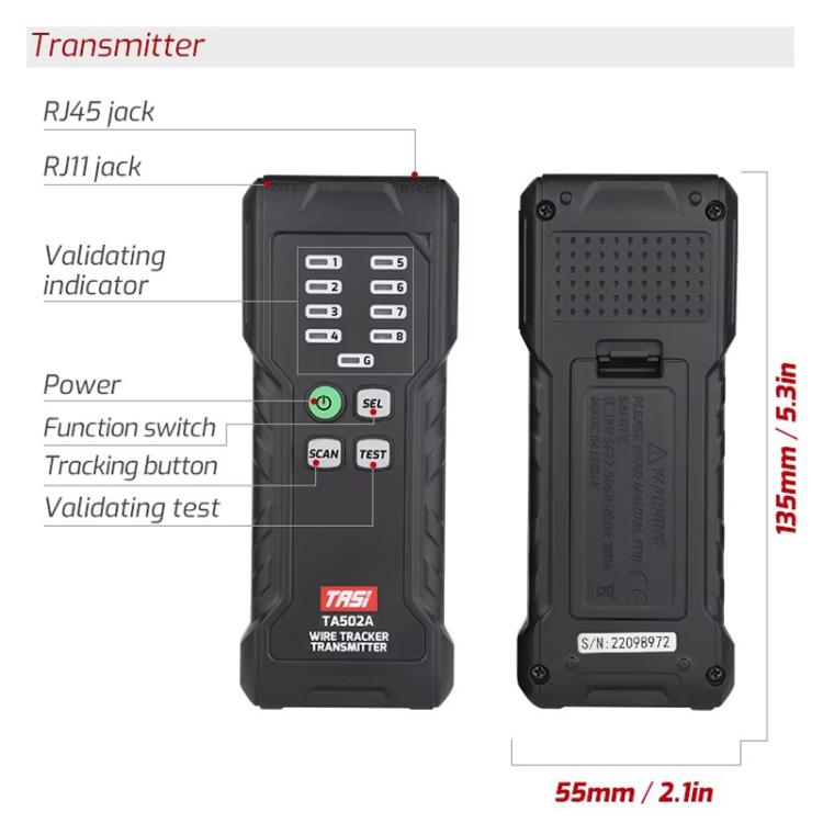 TASI TA502A Multi-function Anti-interference Network Cable Tester, TA502A