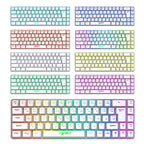 HXSJ V200 Russian Version Wired RGB Backlit Mechanical Keyboard 68 Key Caps, Cable Length: 1.7m, V200 Russian Version Black, V200 Russian Version White