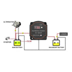 IP68 12V 140A Car Smart Dual Battery Isolation Controller with Digital Display Voltmeter, 3m Set, 5m Set, 7m Set, 8m Set
