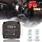 IP68 12V 140A Car Smart Dual Battery Isolation Controller with Digital Display Voltmeter, 3m Set, 5m Set, 7m Set, 8m Set