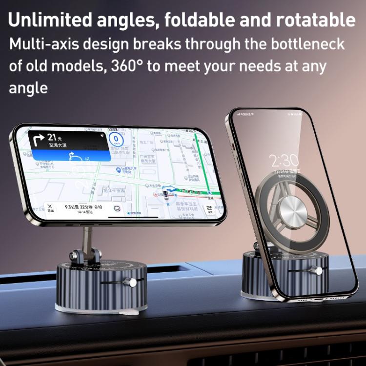 BDK102 Vacuum Adsorption Magnetic Folding Car Phone Holder, BDK102